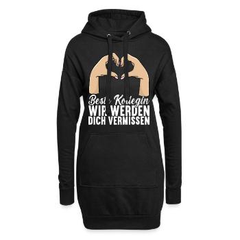 Abschiedsgeschenk Jobwechsel Kollege - Hoodie-Kleid - Schwarz - Vorne