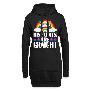 Fierté gaie LGBTQ - Sweat-shirt à capuche long Femme - noir - Devant