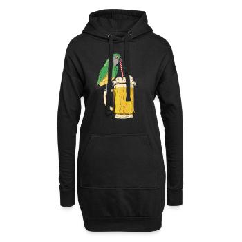 Papagei Bier Papagei Vogelliebhaber Lustiger - Hoodie-Kleid - Schwarz - Vorne