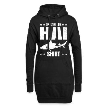 Hai - Offizielles Hai Shirt Haifisch Haifische Hai - Hoodie-Kleid - Schwarz - Vorne