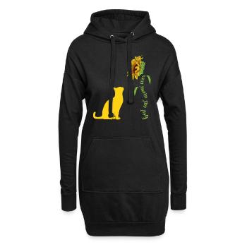 Meilleure maman de chat de tous les temps - Sweat-shirt à capuche long Femme - noir - Devant
