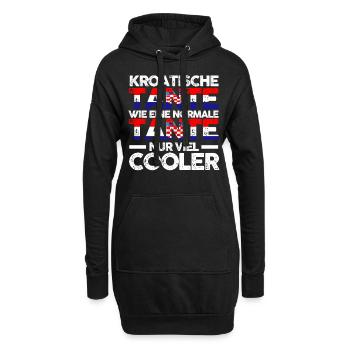 Kroatin Tante Kroatien - Hoodie-Kleid - Schwarz - Vorne