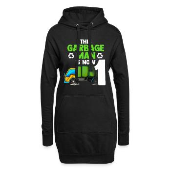 Garbage Man Cadeau Garbage Collection Waste Profession - Sweat-shirt à capuche long Femme - noir - Devant
