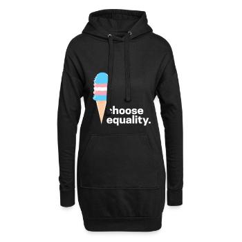 Transsexuell Pride Ladyboy Herren Damen Transe - Hoodie-Kleid - Schwarz - Vorne