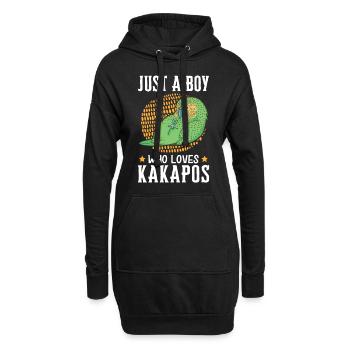 Seul un garçon qui aime Kakapos aime Kakapo - Sweat-shirt à capuche long Femme - noir - Devant