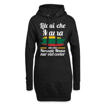 Litauerin Litauische Mama Litauen Mutter - Hoodie-Kleid - Schwarz - Vorne