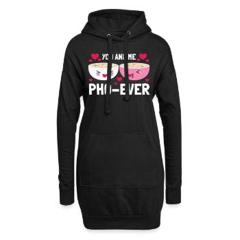 You And Me Pho Ever Vietnamese Pho Soup - Hoodie-Kleid - Schwarz - Vorne
