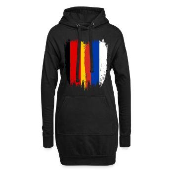 Allemagne Drapeau Russie - Sweat-shirt à capuche long Femme - noir - Devant
