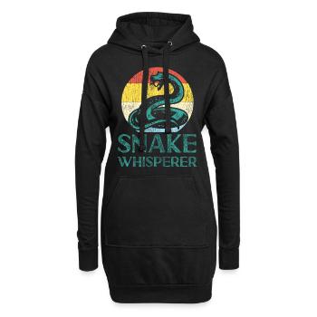 Snake Serpent Retro Vintage Snake - Hoodie-Kleid - Schwarz - Vorne