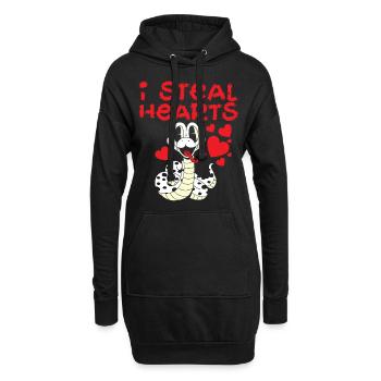 Snake Serpent Retro Vintage - Hoodie-Kleid - Schwarz - Vorne