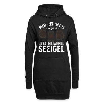 Seeigel I Mir Reicht's Ich Gehe Zu Meinem Seeigel - Hoodie-Kleid - Schwarz - Vorne