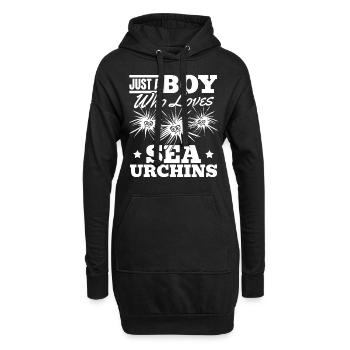 Seeigelliebhaber - Nur ein Junge, der Seeigel - Hoodie-Kleid - Schwarz - Vorne