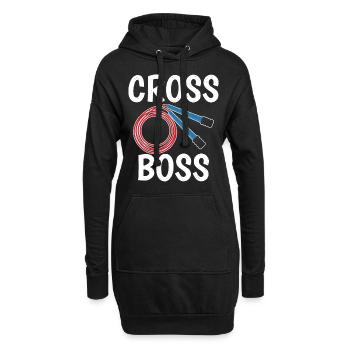Saut à la corde pour le fitness roping - Sweat-shirt à capuche long Femme - noir - Devant