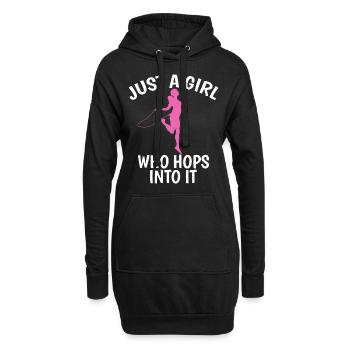 Seilspringen Für Fitness Roping - Hoodie-Kleid - Schwarz - Vorne