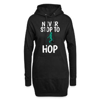 Saut à la corde pour le fitness roping - Sweat-shirt à capuche long Femme - noir - Devant