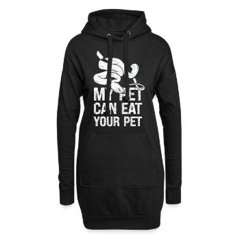 Serpent Serpent Mon animal de compagnie peut manger votre - Sweat-shirt à capuche long Femme - noir - Devant