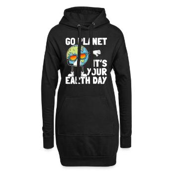 Earth Day Dabbing Planet Go Planet Es ist dein Tag - Hoodie-Kleid - Schwarz - Vorne