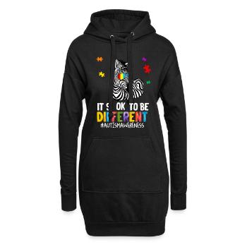 Autismus Geschenk Autist Asperger ADHS Autism - Hoodie-Kleid - Schwarz - Vorne