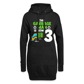Garbage Man Cadeau Garbage Collection Waste Profession - Sweat-shirt à capuche long Femme - noir - Devant