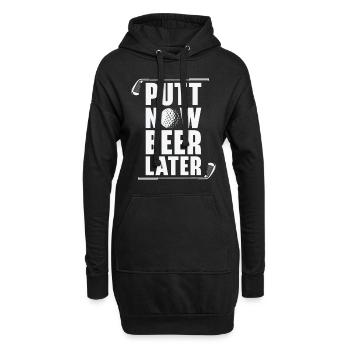 Golf Golfer Golfball Golfspieler Golfschläger - Hoodie-Kleid - Schwarz - Vorne
