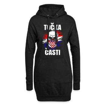 Kroatien Geschenk Herkunft Zagreb Hrvatska Heimat - Hoodie-Kleid - Schwarz - Vorne