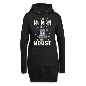 Souris Cadeau Souris Enfants Hommes Souris Conseils - Sweat-shirt à capuche long Femme - noir - Devant