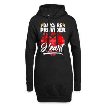 Fournisseur de services de garde d’enfants Enseignant - Sweat-shirt à capuche long Femme - noir - Devant
