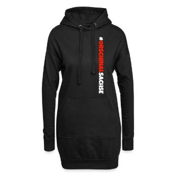 Erzgebirge meine Heimat - Hoodie-Kleid - Schwarz - Vorne