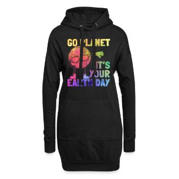 Earth Day Dabbing Earth Day - Go Planet It's - Hoodie Dress - black - Front