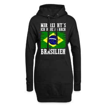 Brasilien Brasilianer Brasilianisches - Hoodie-Kleid - Schwarz - Vorne