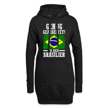 Urlaub Brasilianer Brasilien - Hoodie-Kleid - Schwarz - Vorne