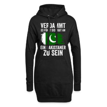 Pakistan Pakistaner Pakistanisches - Hoodie-Kleid - Schwarz - Vorne
