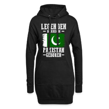 Pakistan Pakistaner Pakistanisches - Hoodie-Kleid - Schwarz - Vorne