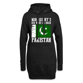 Pakistan Pakistaner Pakistanisches - Hoodie-Kleid - Schwarz - Vorne