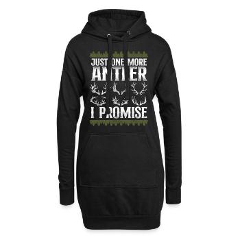 Buck Deer Hunting Hunter Vintage - Sweat-shirt à capuche long Femme - noir - Devant