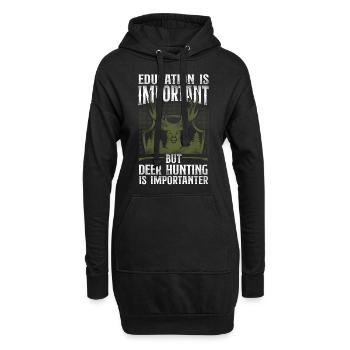 Buck Deer Hunting Hunter Vintage - Hoodie-Kleid - Schwarz - Vorne