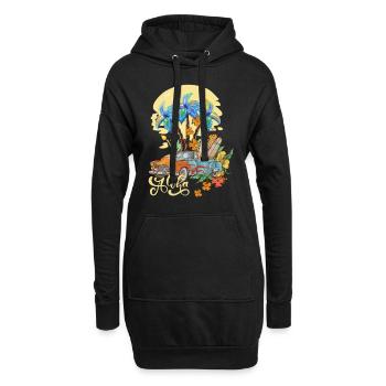 Aloha Surfen , Hawaii - Hoodie-Kleid - Schwarz - Vorne