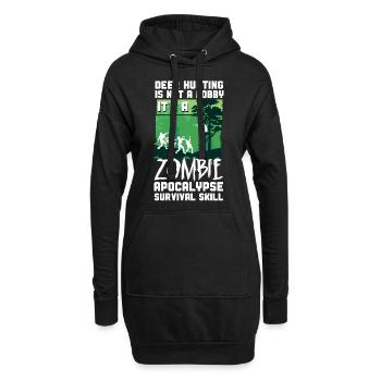 Chasseur de cerfs Buck Zombie - Sweat-shirt à capuche long Femme - noir - Devant