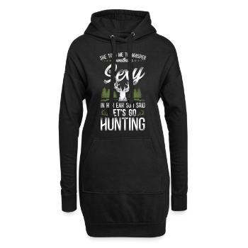 Buck Deer Hunting Hunter Vintage - Sweat-shirt à capuche long Femme - noir - Devant