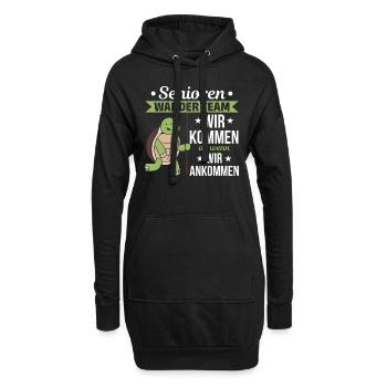 Senioren Wander Team Pensionisten Wander Team - Hoodie-Kleid - Schwarz - Vorne