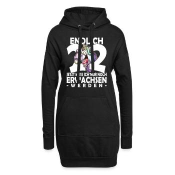 Endlich 22 Jahre - 22. Geburtstag - Hoodie-Kleid - Schwarz - Vorne