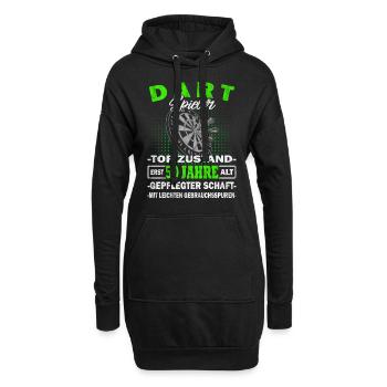 Dartspieler 50 Jahre - Dartkönig - Dart - Hoodie-Kleid - Schwarz - Vorne