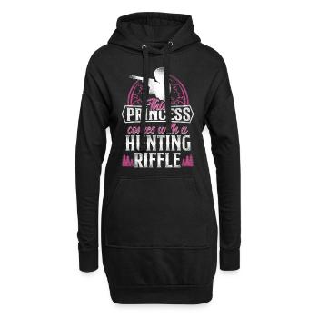 Buck Deer Hunting Hunter Girl - Hoodie-Kleid - Schwarz - Vorne