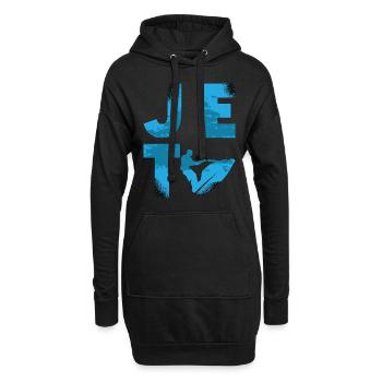 Jetski Wassersport Sommer Urlaub Coole Geschenk - Hoodie-Kleid - Schwarz - Vorne