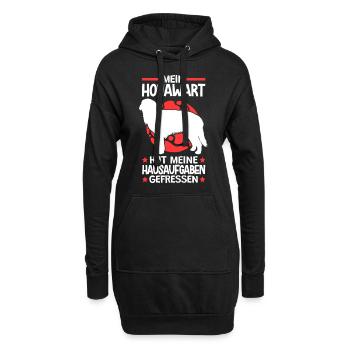 Hovawart hat meine Hausaufgaben gefressen - Hoodie-Kleid - Schwarz - Vorne