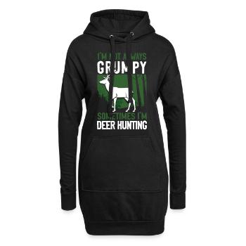 Buck Deer Hunting Hunter Dad - Hoodie-Kleid - Schwarz - Vorne
