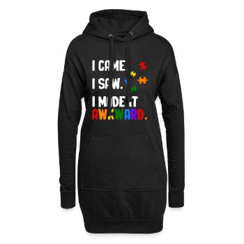 Autismus - Hoodie-Kleid - Schwarz - Vorne