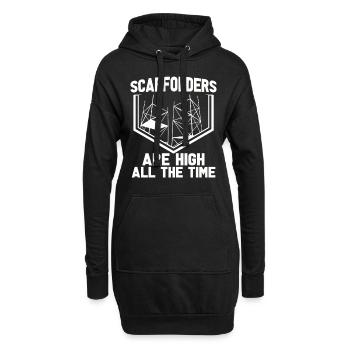 Gerüstbauer Geschenk Arbeit Beruf Bauarbeiter Job - Hoodie-Kleid - Schwarz - Vorne