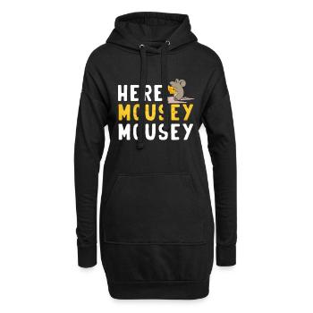 Souris Souris Cadeau Rat Rongeur Souris Souris Lousemaus - Sweat-shirt à capuche long Femme - noir - Devant
