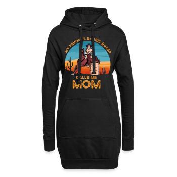 Barrel Racer Mom - Hoodie-Kleid - Schwarz - Vorne